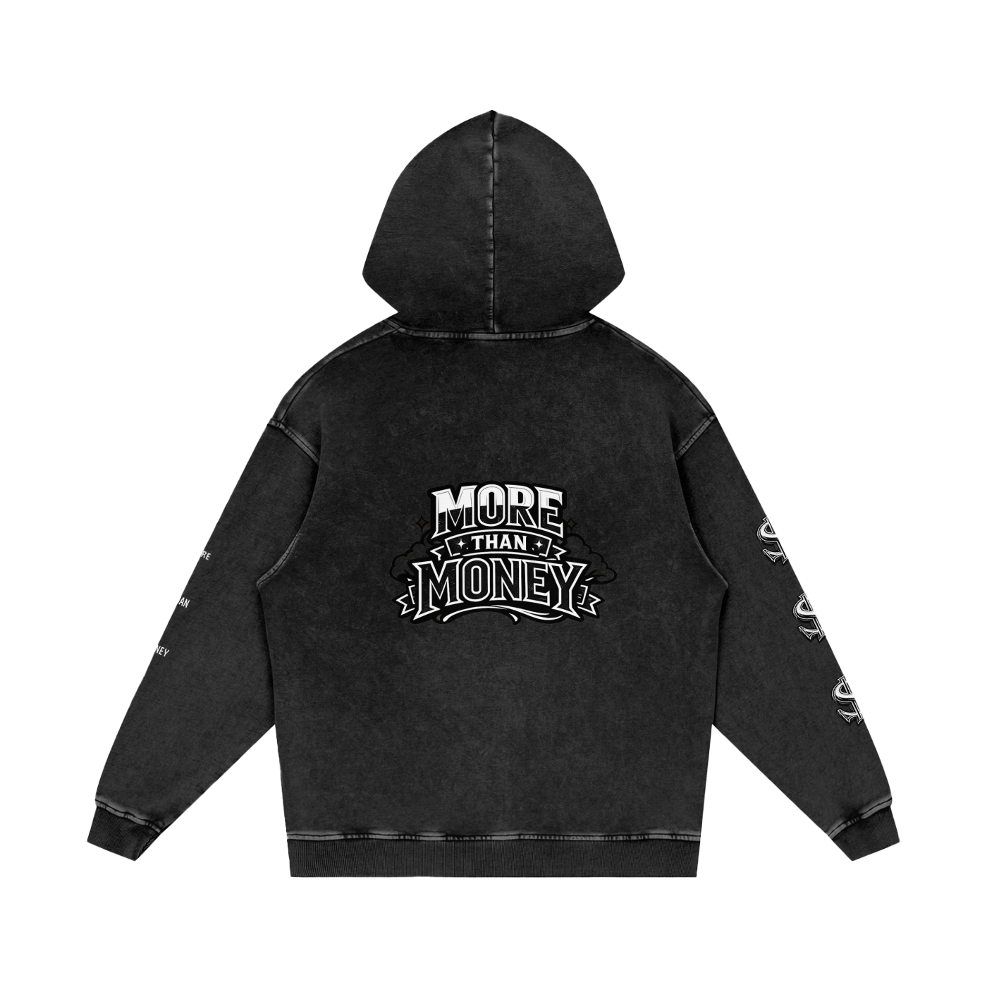 Snow Washed Loose Cotton Hoodie