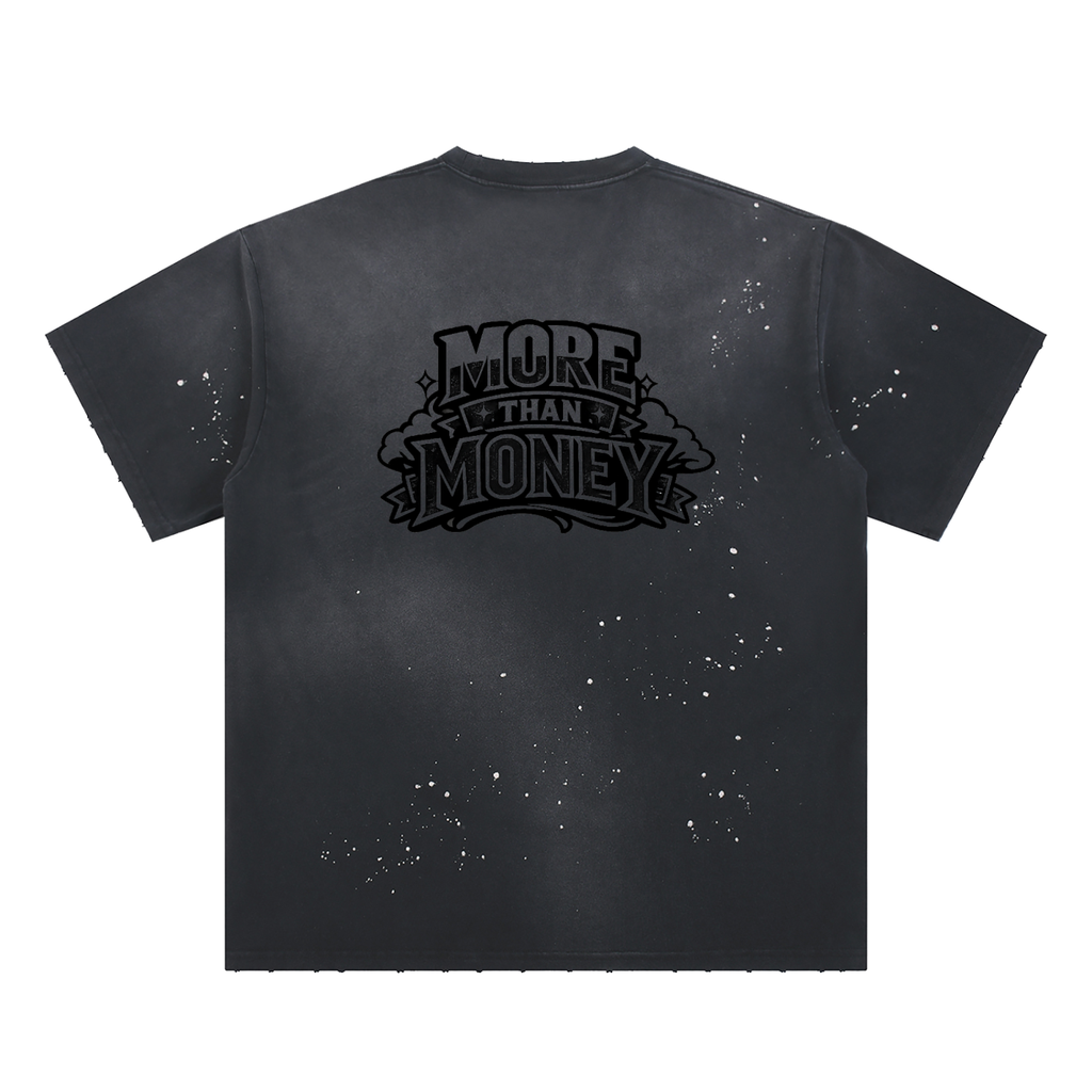 MTM Hand-Frayed Sunfade Paint Splatter T-Shirt