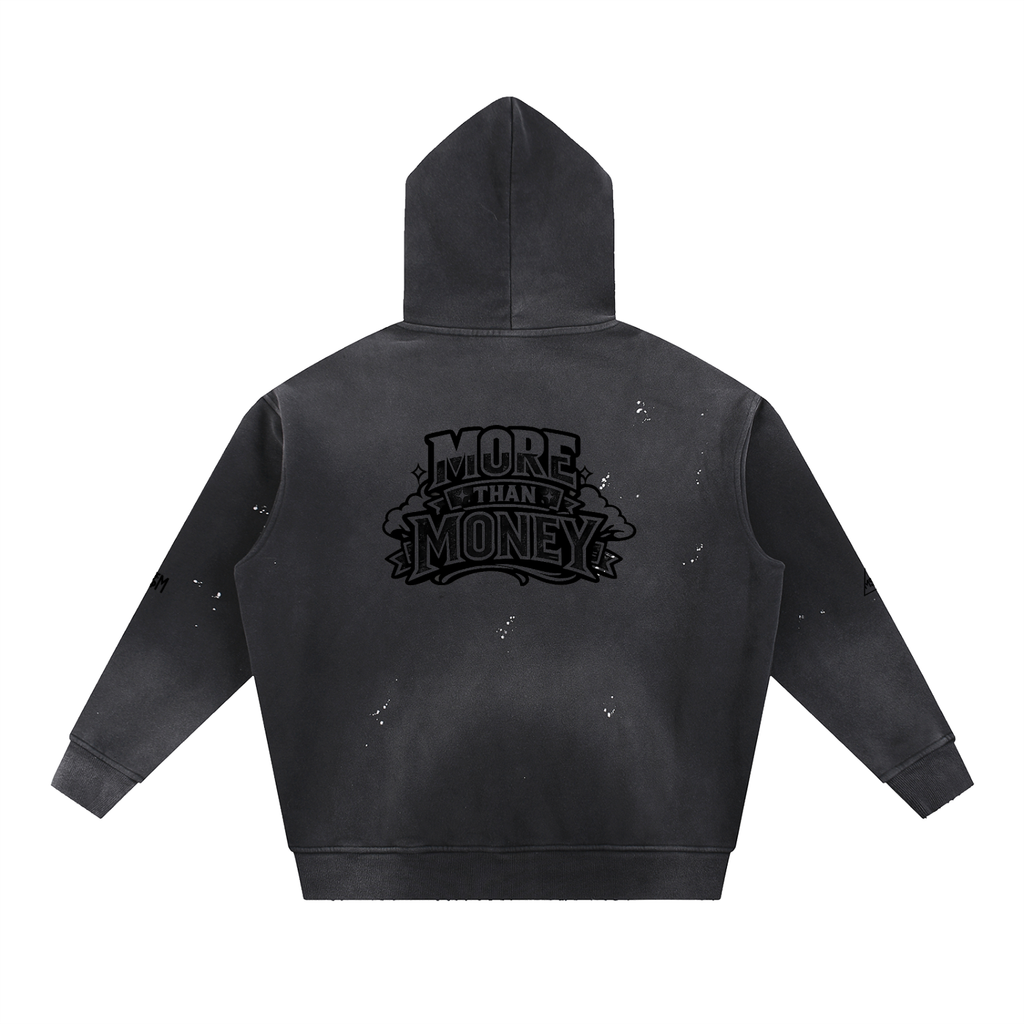 MTM Vintage Washed Frayed Fleece Hoodie