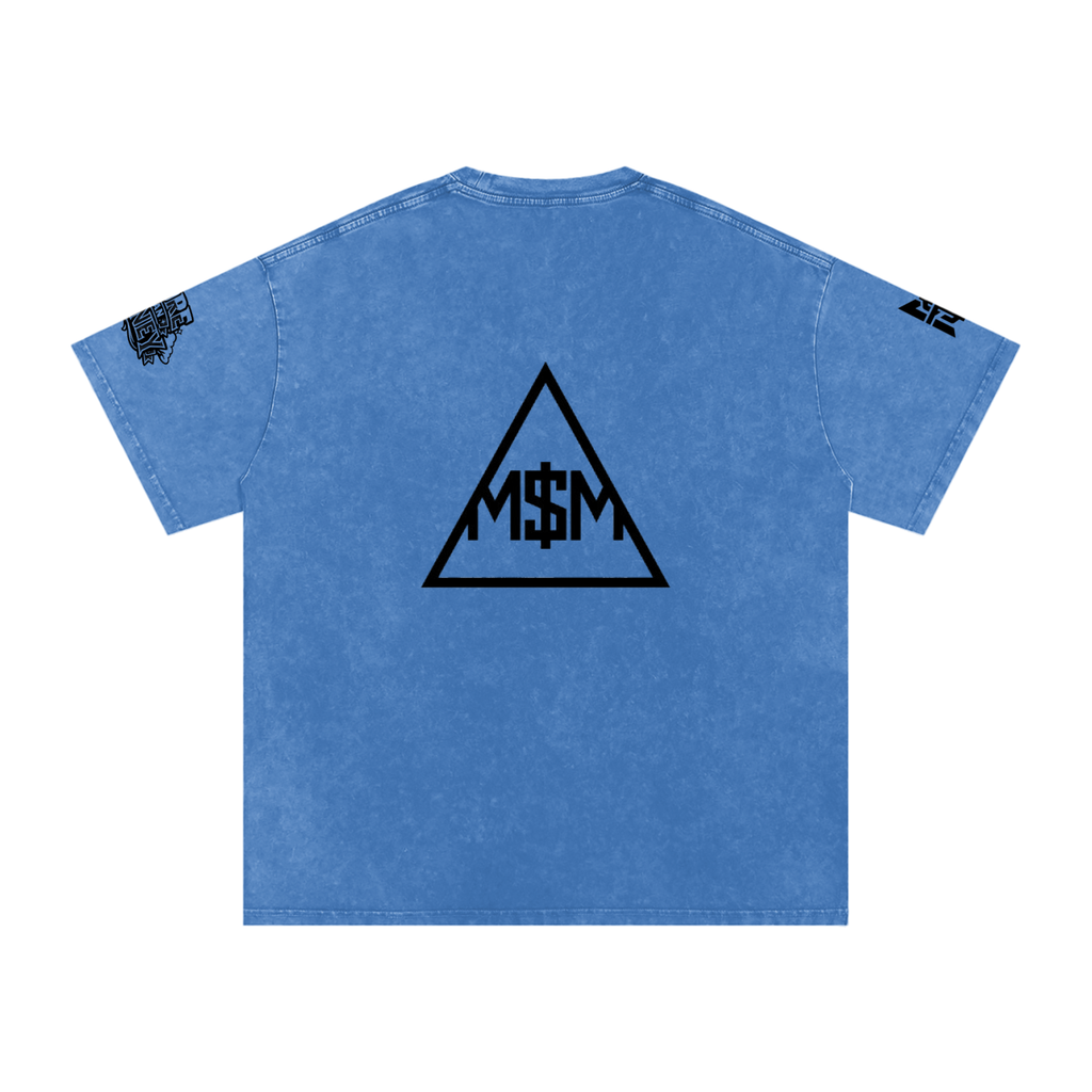 Snow Washed Oversized Cotton T-Shirt